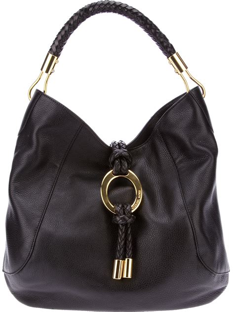 black braided handle michael kors|Women's Black Shoulder Bags .